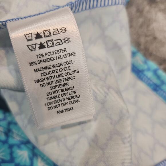 Sigrid Olsen Golf Tennis Blue Geometric Zip Up Jacket UPF 50 Women's Size Small - Picture 7 of 8